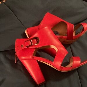 Red Women's Heeled Sandals